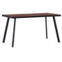 Table rectangulaire bois foncé et pieds métal noir Ragya 140 cm