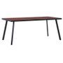 Table rectangulaire bois foncé et pieds métal noir Ragya 180 cm