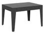 Table rectangulaire extensible 4 à 6 personnes 120/180 cm bois gris foncé Kina