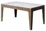Table rectangulaire extensible 160/220 cm noyer et blanc Mixa