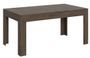 Table rectangulaire extensible 4 à 10 personnes 160 à 220 cm bois foncé Tipi
