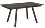 Table rectangulaire extensible 4 à 6 personnes L 120 à 180 cm bois foncé et métal anthracite Miry
