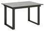 Table rectangulaire extensible 4 à 6 personnes L 120 à 180 cm gris béton et métal anthracite Banzy