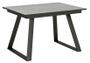 Table rectangulaire extensible 4 à 6 personnes L 120 à 180 cm gris béton et métal anthracite Bareni
