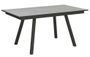 Table rectangulaire extensible 4 à 6 personnes L 120 à 180 cm gris béton et métal anthracite Miry