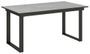 Table rectangulaire extensible 6 à 10 personnes L 160 à 220 cm gris béton et métal anthracite Banzy