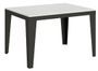 Table rectangulaire extensible 6 à 16 places L 120 à 380 cm blanc et pieds acier gris foncé Flavien