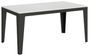 Table rectangulaire extensible 6 à 20 places L 160 à 420 cm blanc et pieds acier gris foncé Flavien