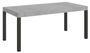Table rectangulaire extensible bois gris ciment 6 à 20 places L 180 à 440 cm Karry