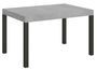 Table rectangulaire extensible bois gris effet ciment 6 à 18 places L 130 à 390 cm Karry
