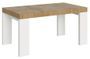 Table rectangulaire extensible bois naturel et blanc 160 à 420 cm Ribo
