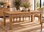 Table rectangulaire extensible en bois massif naturel MAZARI 180/230/280 cm