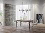 Table rectangulaire extensible orientale 6 à 20 personnes L 180 à 440 cm bois clair et cadre métal anthracite Zakary