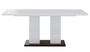 Table rectangulaire bois laqué blanc et noir Koyd 180 cm