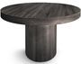 Table ronde à rallonges bois gris foncé Kiassy 110 à 260 cm