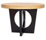 Table ronde extensible en bois clair et noir 110 à 260 cm jusqu'a 14 places Torin