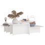 Tables basses 2 pcs Blanc 111,5x50x33 cm