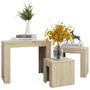 Tables basses gigognes 3 pcs Chêne sonoma