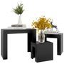 Tables basses gigognes 3 pcs Noir