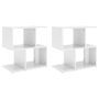 Tables de chevet 2 pcs Blanc brillant 50x30x51,5 cm