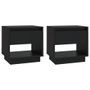 Tables de chevet 2 pcs Noir 45x34x44 cm