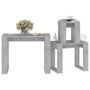 Tables gigognes 3 pcs Gris béton 3