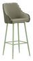 Tabouret de bar Alaska vert avec dossier enveloppant Alice