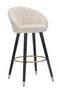 Tabouret de bar crème velours bois élégant Prague