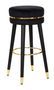 Tabouret de bar Paris noir velours doré glamour