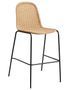 Tabouret de bar ROPA – Osier synthétique et pieds en fer