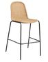 Tabouret de bar ROPA – Osier synthétique et pieds en fer