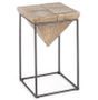 Tabouret KIMO – Bois naturel & acier noir, style industriel chic