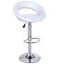 Tabouret pivotant simili cuir blanc Calora