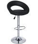 Tabouret pivotant simili cuir noir Calora