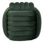 Tabouret pouf en velours vert design noué Softy