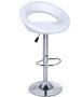 Tabouret similicuir pivotant blanc Calora - Lot de 2