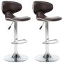 Tabourets de bar 2 pcs Marron Similicuir Cobra