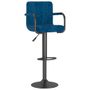 Tabourets de bar design avec accoudoir velours bleu Konfa