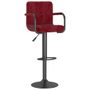 Tabourets de bar design avec accoudoir velours bordeaux Konfa