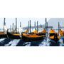 Tête de lit Tissu Gondoles à Venise Orange L 160 x H 70 cm