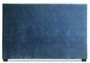 Tête de lit velours bleu coutures en diagonale Madie 160