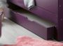 Tiroir de lit enfant évolutif bois violet Féroé