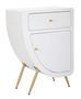 TTable de chevet haute bois blanc design 70s Venus