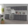 ULTRA Cuisine complete avec plan de travail L 3m20 - Décor chene gris mat