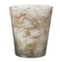 Vase conique verre transparent et sable Liath