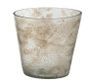 Vase conique verre transparent et sable Liath H 15