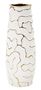 Vase décoratif céramique blanche lignes dorées compact LIA