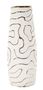 Vase décoratif céramique blanche lignes dorées élégant LIA