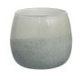 Vase verre blanc et gris Licia H 12 cm
