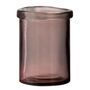 Vase verre rose Indie H 20 cm